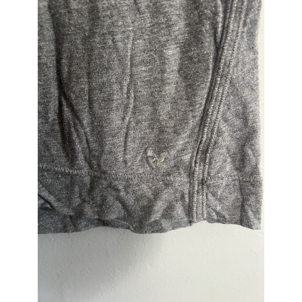 Y2k American Eagle Women's Gray V Neck T-Shirt sz S Layering Indie - Picture 3 of 6